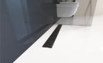 Kép AlcaPlast APZ10BLACK 750mm FEKETE zuhanyfolyóka szett (vonalas design)