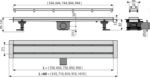 Kép AlcaPlast APZ13-DOUBLE9-850 zuhanyfolyóka Fit and Go