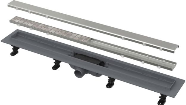 Kép AlcaPlast APZ19 SIMPLE 650mm zuhanyfolyóka peremmel, kétoldalú ráccsal