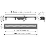 Kép AlcaPlast  APZ8 550mm zuhanyfolyóka szett (hullám design) (APZ8-550M)