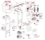 Kép Alca Plast AM 101/1300H falsík alatti WC rendszer mozgássérülteknek
