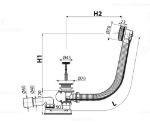 Kép Alcaplast A 55 K-80 automata kádszifon
