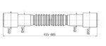Kép Alcaplast A 720 flexibilis bekötőcső 50/40 x 40/50, 435-885 mm