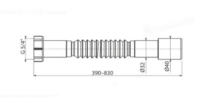 Mutassa a/az Alcaplast A 750 flexibilis bekötőcső 5/4" x 32/40 mm (Jollyflex)  részleteit Kép Alcaplast A 750 flexibilis bekötőcső 5/4" x 32/40 mm (Jollyflex)