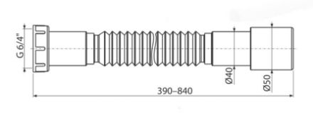Mutassa a/az Alcaplast A 770 flexibilis bekötőcső 6/4" x 40/50 mm (Jollyflex) részleteit Kép Alcaplast A 770 flexibilis bekötőcső 6/4" x 40/50 mm (Jollyflex)