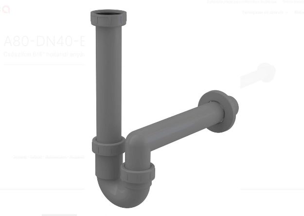 Kép Alca PlastA 80 DN 40  6/4˝ műa. csőszifon