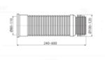 Kép Alcaplast A 97 WC bekötőcső flexibilis 280-550 mm