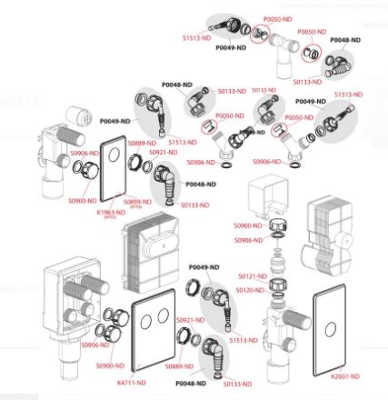 Mutassa a/az Alca Plast P156Z Dupla tömlő csonk DN40/32 visszacsapó szelepekkel részleteit Kép Alca Plast P156Z Dupla tömlő csonk DN40/32 visszacsapó szelepekkel