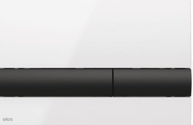 Kép Alcaplast M 1710-8 Nyomólap, fehér-fényes/fekete-fényes