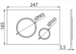 Kép AlcaPlast M 775 Nyomólap, fehér-fényes/arany-fényes