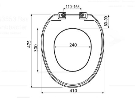 Mutassa a/az Alcaplast A3553 WC ülőke polipropilén részleteit Kép Alcaplast A3553 WC ülőke polipropilén