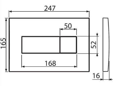 Mutassa a/az AlcaPlast M 371 Nyomólap, króm-fényes részleteit Kép AlcaPlast M 371 Nyomólap, króm-fényes