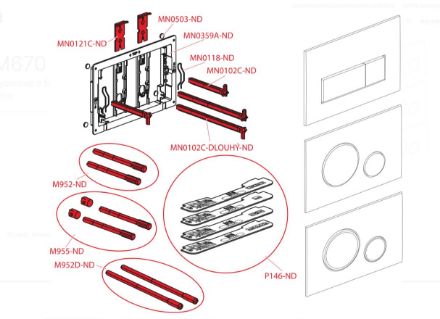 Mutassa a/az AlcaPlast M 670 THIN nyomólap, fényes fehér részleteit Kép AlcaPlast M 670 THIN nyomólap, fényes fehér