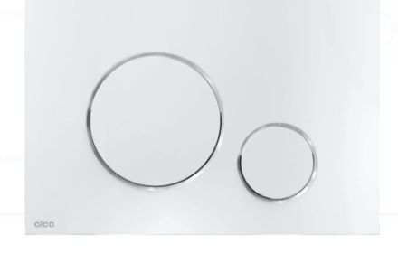 Mutassa a/az AlcaPlast M 671 THIN nyomólap, fényes króm részleteit Kép AlcaPlast M 671 THIN nyomólap, fényes króm