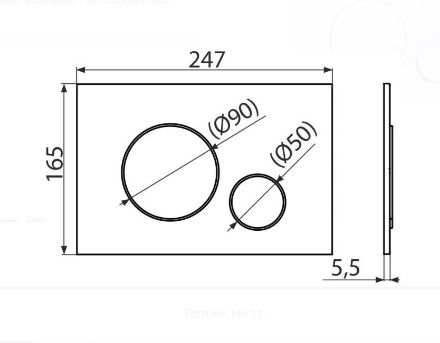 Mutassa a/az AlcaPlast M 671 THIN nyomólap, fényes króm részleteit Kép AlcaPlast M 671 THIN nyomólap, fényes króm