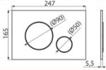 Kép AlcaPlast M 672 THIN Nyomólap, króm-matt