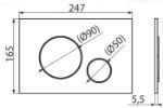 Kép AlcaPlast M 772 THIN Nyomólap, Króm-matt/Króm-fényes