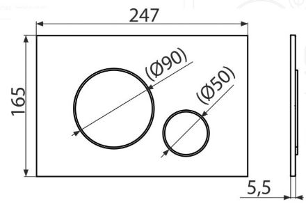 Mutassa a/az AlcaPlast M 772 THIN Nyomólap, Króm-matt/Króm-fényes részleteit Kép AlcaPlast M 772 THIN Nyomólap, Króm-matt/Króm-fényes