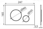 Kép AlcaPlast M 776 THIN Nyomólap, fehér-matt/króm-fényes