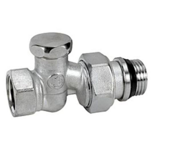 Kép Giacomini 1/2˝ R17 TG (R17X033) sarok torló, acélcsőhöz, öntömítő, sárgaréz, krómozott, fém kupakkal