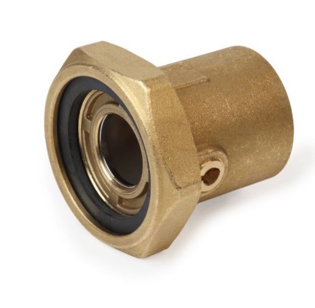 Kép Giacomini 6/4*28mm  R252 szivattyú leválasztó golyóscsap, sárgaréz, rézcsőhöz (forrasztás nélküli)