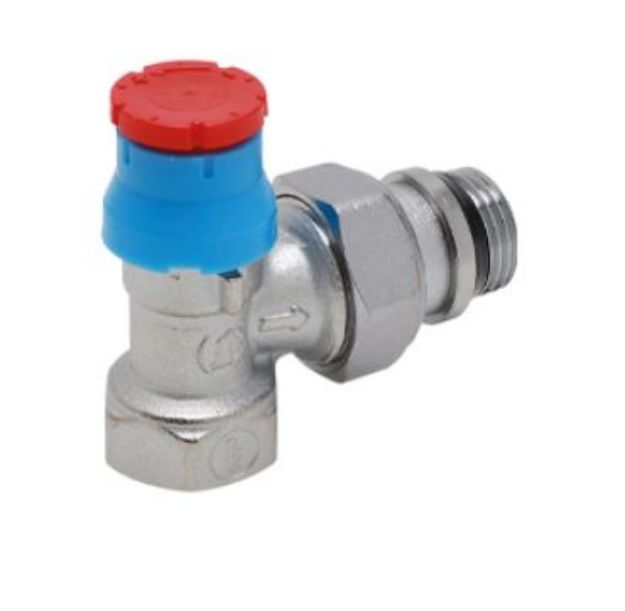 Kép Giacomini 1/2˝  R401F (R401x133 - R401 TG) radiátorszelep sarok, termosztatikus