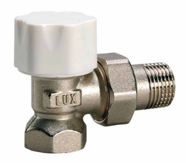 Kép Luxor 3/4˝ RS202 termosztatikus rad.szelep, sarok, kézikerékkel