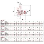 Kép Luxor 1/2˝ RS212 termosztatikus rad.szelep, sarok, kézikerékkel, műa./rézcsőhöz (24x19)