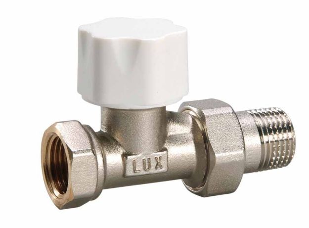 Kép Luxor 3/4˝ RD201 termosztatikus rad.szelep, egyenes, kézikerékkel