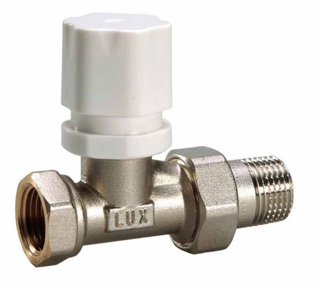 Kép Luxor 1/2˝ RD2501 termosztatikus rad.szelep, egyenes, termosztát opcióval