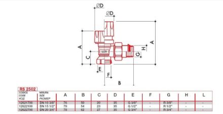 Mutassa a/az Luxor 3/4˝ RS2502 termosztatikus rad.szelep, sarok, termosztát opcióval részleteit Kép Luxor 3/4˝ RS2502 termosztatikus rad.szelep, sarok, termosztát opcióval
