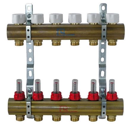 Mutassa a/az Luxor térfogatáram mérős, szelepes osztó-gyűjtő, 3körös CD2478/3 részleteit Kép Luxor térfogatáram mérős, szelepes osztó-gyűjtő, 3körös CD2478/3