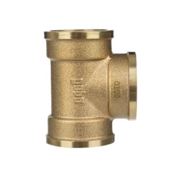 Kép Gebo Gold 1" T-idom, sárgaréz