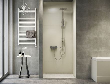 Mutassa a/az Sanimix Delta fali zuhanyszett szögletes részleteit Kép Sanimix Delta fali zuhanyszett szögletes