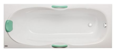 Mutassa a/az Mahé akril fürdőkád 150x70cm lábbal részleteit Kép Mahé akril fürdőkád 150x70cm lábbal