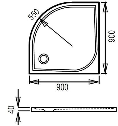 Mutassa a/az Anima 90x90cm-es íves akryl zuhanytálca lapos kivitel (4cm) részleteit Kép Anima 90x90cm-es íves akryl zuhanytálca lapos kivitel (4cm)