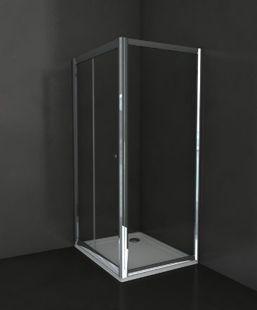 Mutassa a/az Anima Top Pro zuhanyajtó (tolóajtó), króm kerettel, transparent üveggel 100cm  részleteit Kép Anima Top Pro zuhanyajtó (tolóajtó), króm kerettel, transparent üveggel 100cm