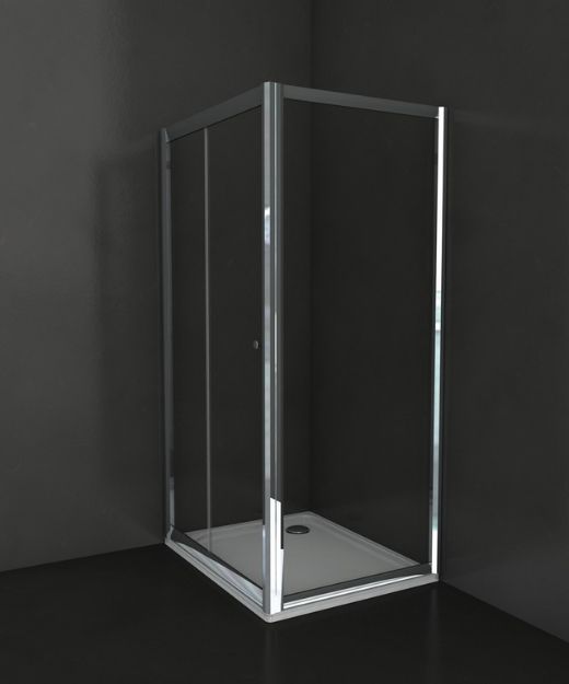 Kép Anima Top Pro zuhanyajtó (tolóajtó), króm kerettel, transparent üveggel 100cm 