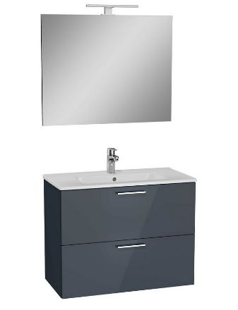 Mutassa a/az Vitra Mia antracit fürdőszobaszekrény 79cmx39,5cm részleteit Kép Vitra Mia antracit fürdőszobaszekrény 79cmx39,5cm