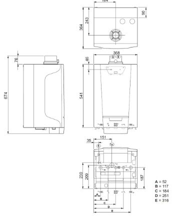 Mutassa a/az Remeha Tzerra ACE 28C kondenzációs kombi falikazán 24kW részleteit Kép Remeha Tzerra ACE 28C kondenzációs kombi falikazán 24kW