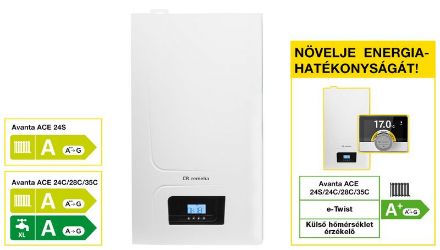 Mutassa a/az Avanta ACE 28C kondenzációs kombi falikazán 7770125 részleteit Kép Avanta ACE 28C kondenzációs kombi falikazán 7770125