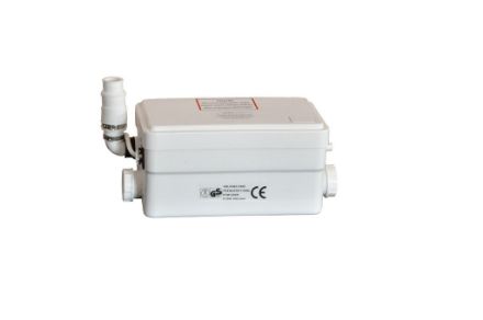 Mutassa a/az Sanipump Optimum SH-2 szennyvízátemelő 2db oldalsó csonk és egy kondenzátum csonk részleteit Kép Sanipump Optimum SH-2 szennyvízátemelő 2db oldalsó csonk és egy kondenzátum csonk