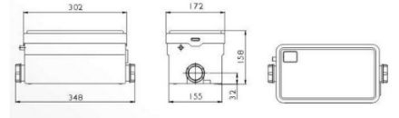 Mutassa a/az Sanipump Optimum SH-2 szennyvízátemelő 2db oldalsó csonk és egy kondenzátum csonk részleteit Kép Sanipump Optimum SH-2 szennyvízátemelő 2db oldalsó csonk és egy kondenzátum csonk