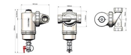 Mutassa a/az Fernox  TF1 OMEGA 6/4˝ mágneses iszapleválasztó részleteit Kép Fernox  TF1 OMEGA 6/4˝ mágneses iszapleválasztó