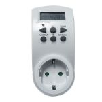 Kép Stilo programozható kapcsolóóra digitális, fehér, max 3600W 16A / 230V, STI376 