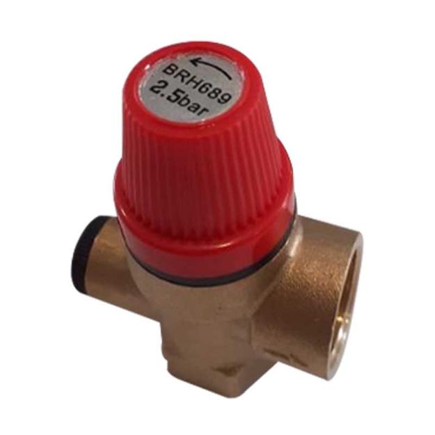 Kép Biztonsági szelep 1/2BM-1/2"BM 1/4",manométercsatlakozóval, sárgaréz