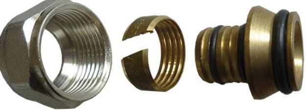 Kép Eurokónuszos csőcsatlakozó 16x2mm ötrétegű és műanyag csőhöz