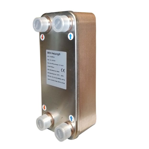 Kép Lemezes hőcserélő 40 lemez, 4x3/4", max.3,6m3 /h, 0,56m2 felülettel, INOX