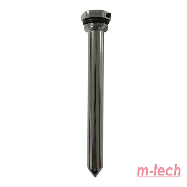 Kép m-tech Merülőhüvely, esztergált, 1/2"-140mm, D12mm belső átmérő, sárgaréz, krómozott