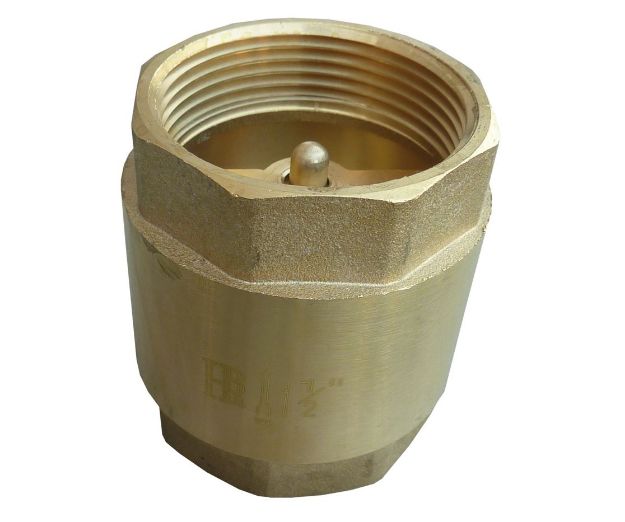 Kép Visszacsapószelep fém tányérral, 3/4", sárgaréz